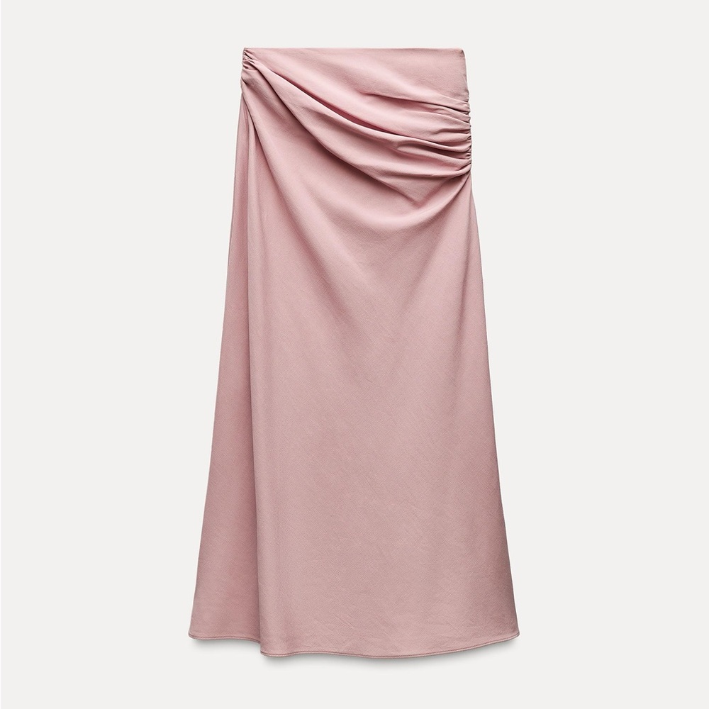 Ruched Midi Skirt